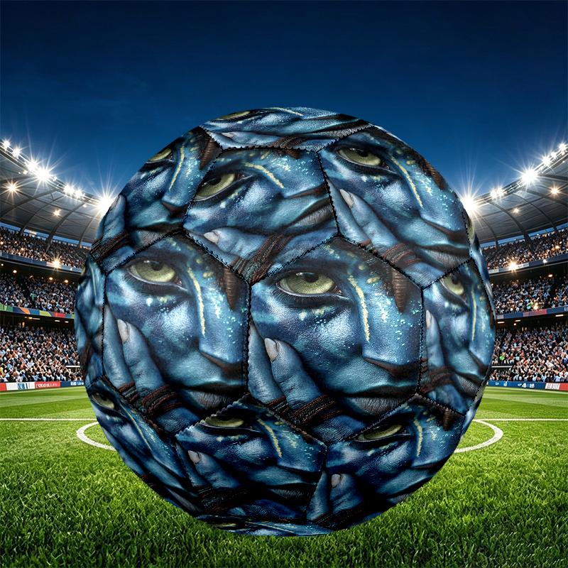 Avatar Print Size 5 Soccer Ball, PU Wear Resistant Football for Match Training and Daily Practice, Birthday Gift for Soccer Fans