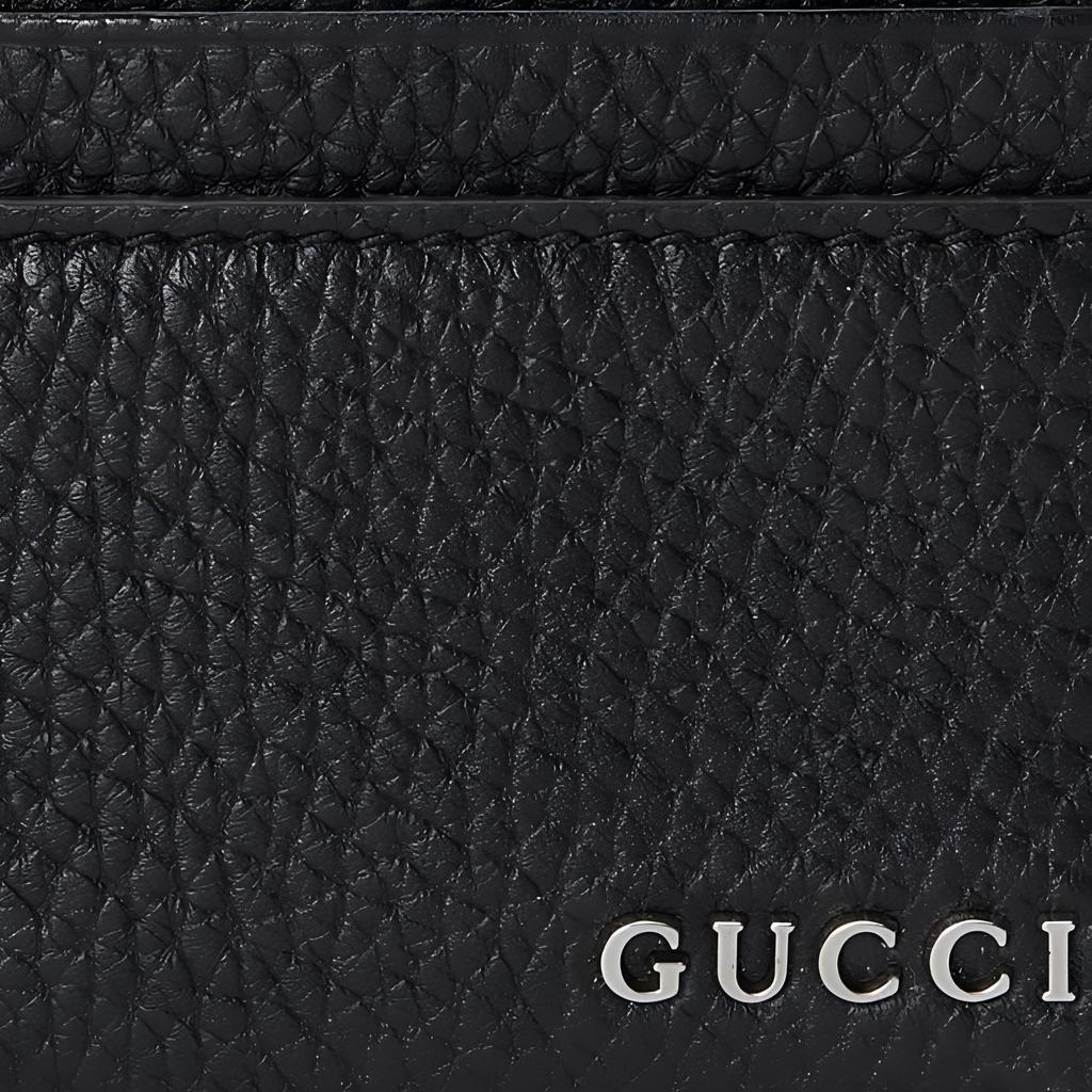 Gucci Soho Letter Logo Leather Card Holder Men wallets Black 771157-AABXM-1000