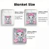 Cute Elephant with Pink Bow Heart Pattern Fleece Blanket Soft Flannel Throw Blanket for Kids Girls Bedroom Decor Cozy WarmWinter