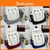 Color Blocked Striped Letter Pattern Backpack For High School And Study