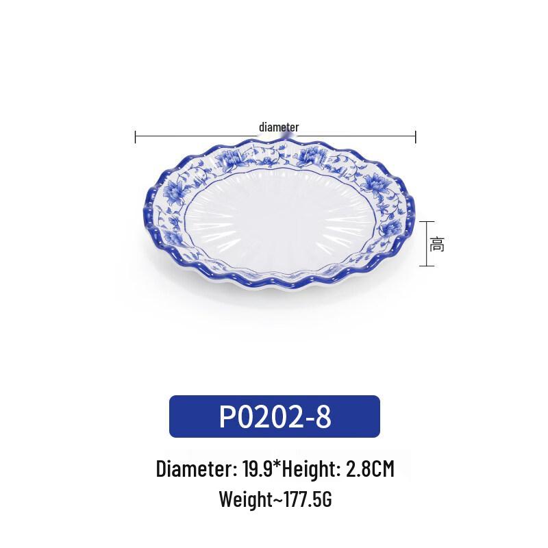 

Melamine Blue and White Porcelain Style Snack Dish