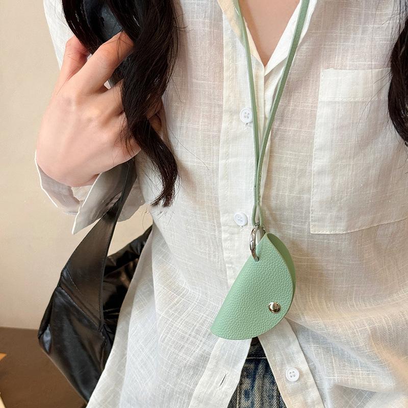 Frühlingsfarben Leder Knödeltasche Halskette Damen Halsbrillenclip Schmuck tragbar einfacher personalisierter Schmuck