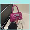 Stylish 2024 Spring Pu Leather Shoulder Bag With Bowknot For Street Fashion Look