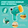 With 1 Bubble Liquid Fully Automatic Bubble Machine Plastic Bubble Blower  for Kids Gift