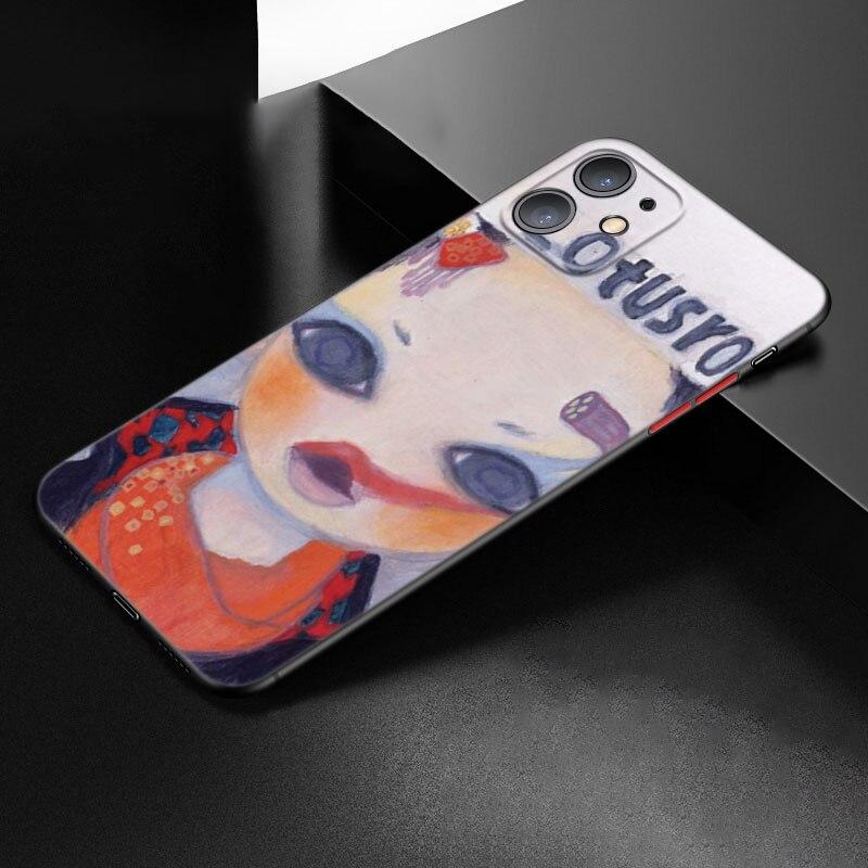 Aya Takano Phone Case For Apple iPhone 12 13 Mini 11 Pro Max XR X XS MAX 8 7 6S 6 Plus SE 5S 5 2020 Soft TPU Black Cover
