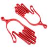 2pcs Red Durable Plastic Golf Gloves Stretcher Golf Gloves Hanger For Outdoor Sports
