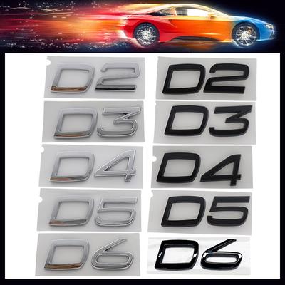 3D Premium D2 D3 D4 D5 D6 D7 raidės automobiliui Variklio dangtis Sparnas bagažinė Galinis Decal Emblema Ženklelis Lipdukas
