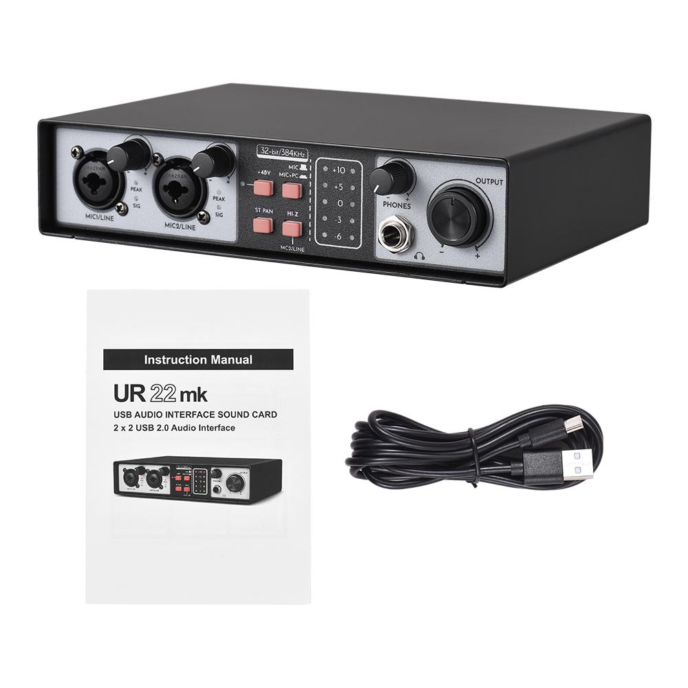 2 In 2 Out Mixer Recording Sound Card Mixing Console Track Separation External Sound Card Computer Recording Driver