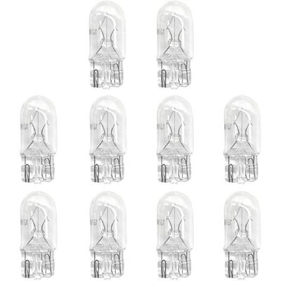 10 PCS T10 12V 5W Car Flat Foot Mini Lights, Car Brake Light Turn Light Bulbs, Quartz Glass Trument Lights, Halogen Width Indicator Lights, Auto