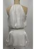 Sexy Lurex Tie-Up Halter Mini Dress - Solid Color, Sleeveless, Round Neck, Spring/Summer Style