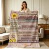 Soft Warm Flannel Blanket Sunflower Floral Print for Great Grandma All Season Use for Sofa Bed Office Couch Indoor Outdoor