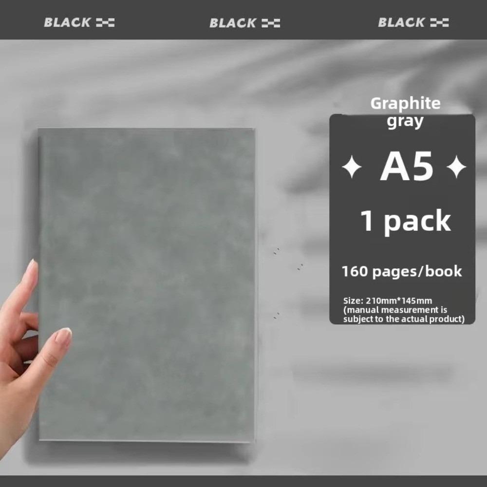 

Кожаная Поверхность Блокнот Формата А5 Большого Размера Студенческий Планировщик Блокнот Новый Образовательный Блокнот Gray-A5-80 sheets/160 pages