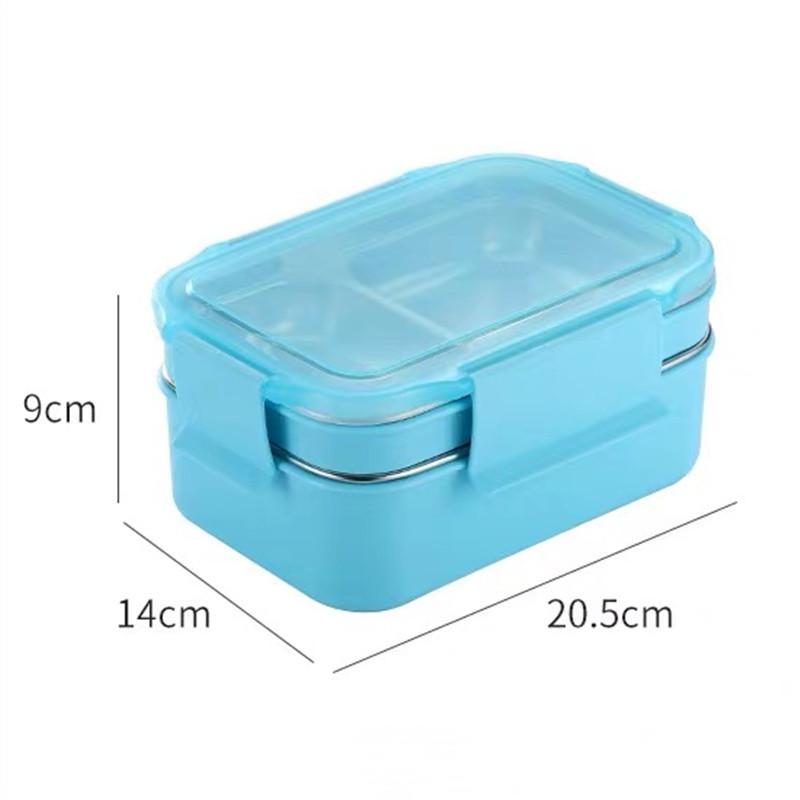 1000ml Çift Katmanlı Paslanmaz Çelik 304 Yalıtımlı Çanta ile Sızdırmaz Termal Bento Beslenme Kutusu Yetişkin Öğrenci Yemek Kabı