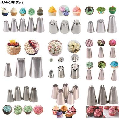 Pastry Nozzles Stainless Steel Flower Mouth Cream Pastry Tips Nozzles Bag Cake Decorating Tools Kitchen Gadgets