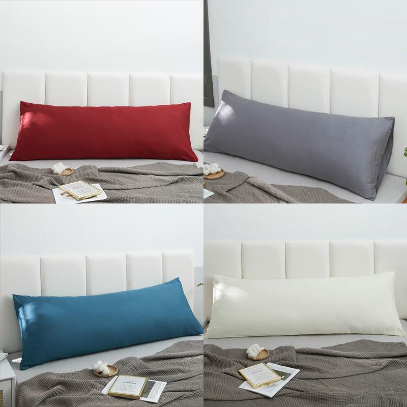 51*137cm Long Body Pillowcase Ultra Soft Cotton Pillow Case Solid Color Long Lovers Wedding Pillowcases Decorative Throw Pillow