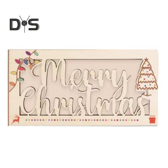 

Рождественский держатель денег, деревянный держатель денег, кошелек-конверт, украшение на рождественскую елку для праздничного декора для вечеринки в помещении и на открытом воздухе B