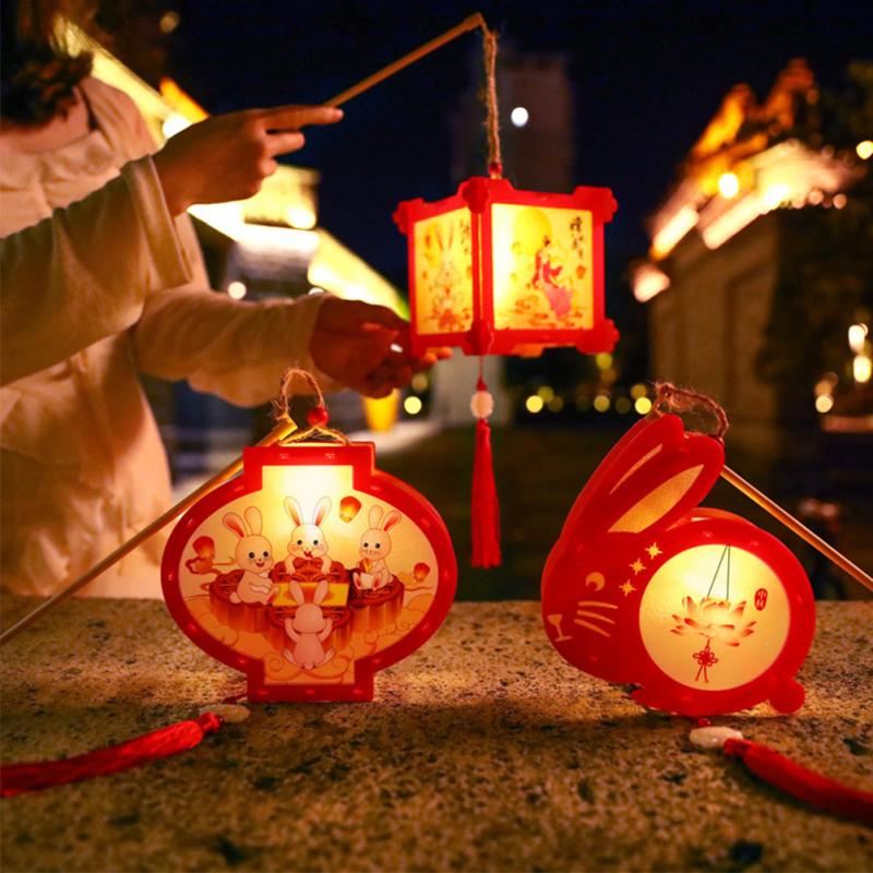 Diy Led Glowing Lanterns Chinese Style Chirdren Handmade Lanterns Kit For Mid-autumn Festival Gift