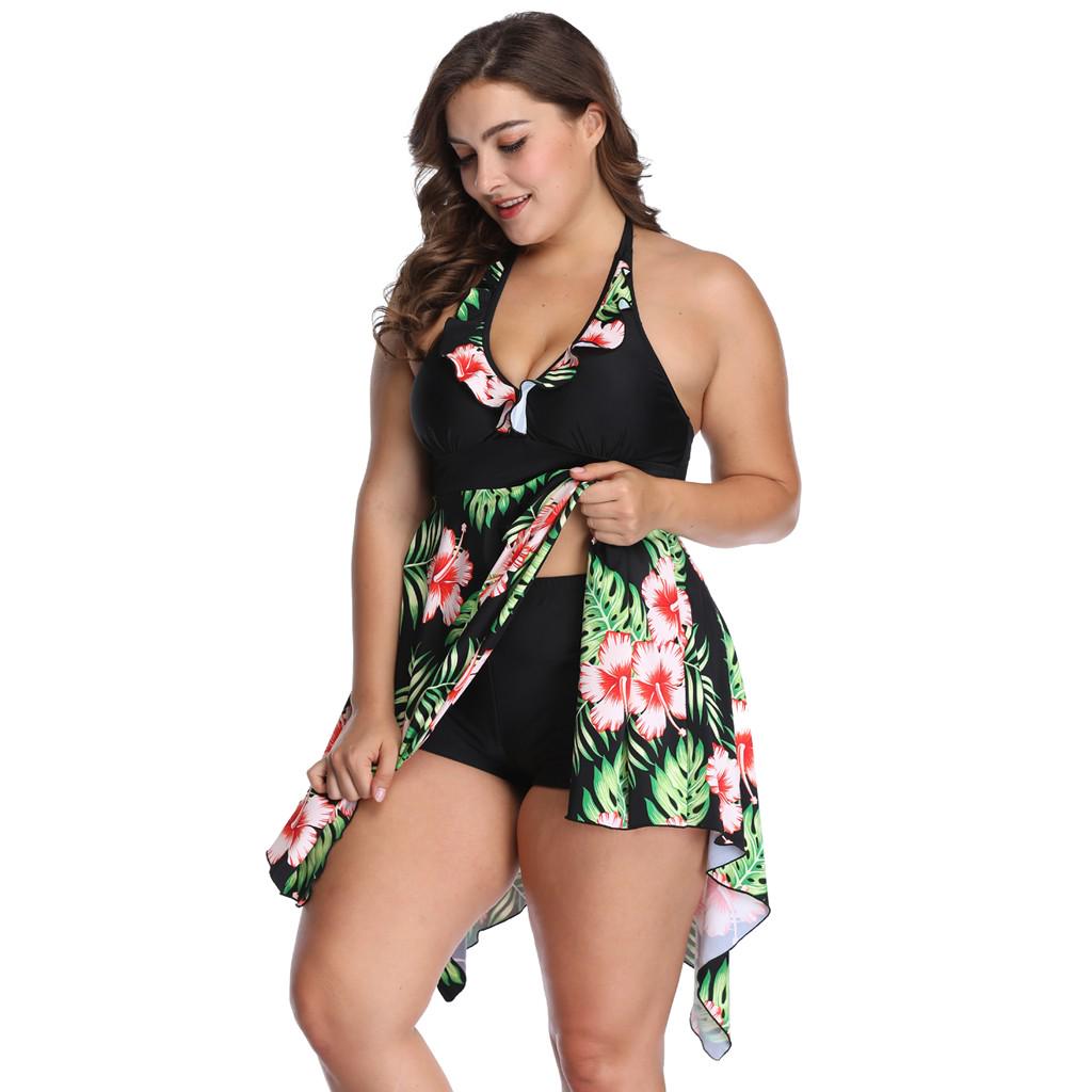 Women Nylon Watermark Skirt Swing Size Sexy Swimsuit Split Size Swimsuit Suit