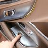 Carbon Fiber Silver Inner Door Armrest Window Lift Switch Button Cover Trim For Mercedes Benz E Class W213 2016- Car
