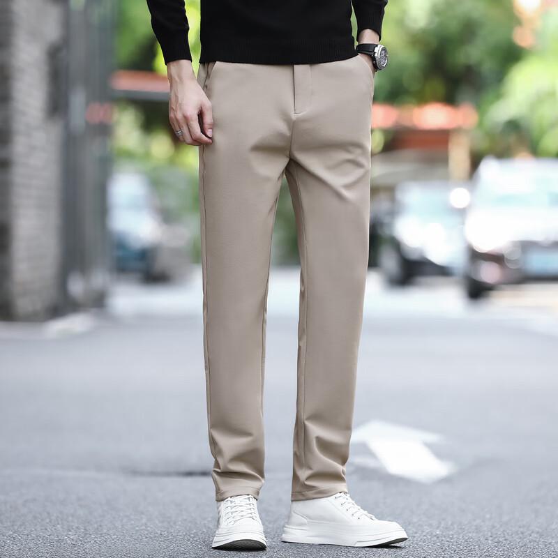 Jeep Men's Business Casual Straight-Leg Trousers