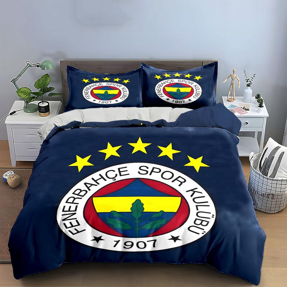 Clublogo met sterren. Beddengoedsets Dekbedovertreksets Dekbedovertrekken Kussenslopen(1*Dekbedovertrek 2*Kussenslopen zonder dekbedvulling)