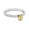Lemon Quartz Oval Solitaire Ring - 925 Sterling Silver