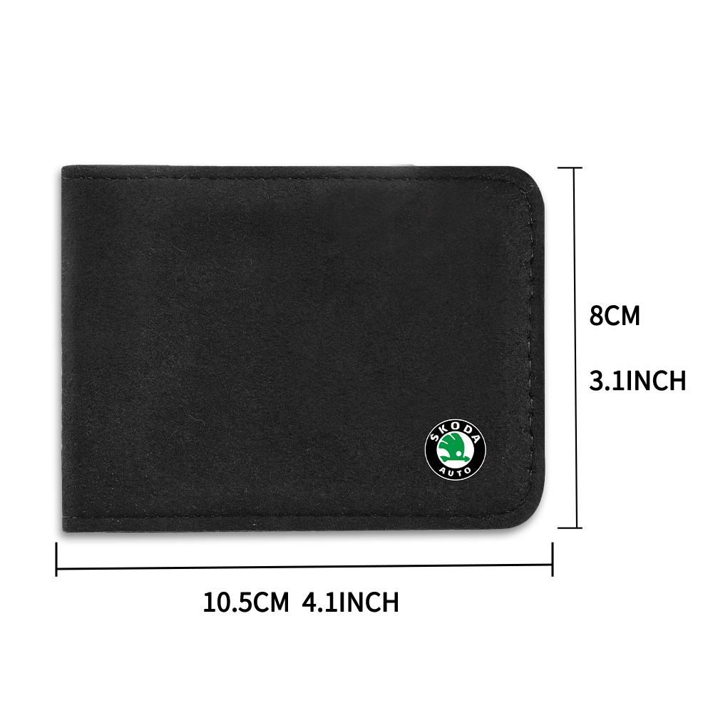 TTJJ2 Estilo de Coche de Cuero Titular de Licencia de Conducir Tarjeta de Crédito Estuche de Almacenamiento Cartera Para Skoda Rapid Superb Octavia Fabia Octavia Yeti VRS