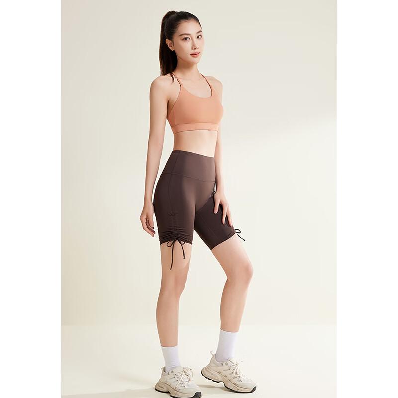 VICTORIA&VERA Women's High-Waisted Drawstring Sports Shorts