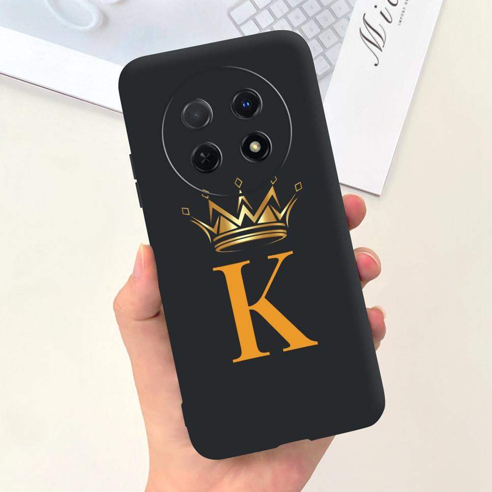 For Huawei nova Y91 4G Case Fashion Flower Letter Luxury Crown Soft Silicone Back Cover For Huawei nova Y 91 STG-LX1 Phone Cases