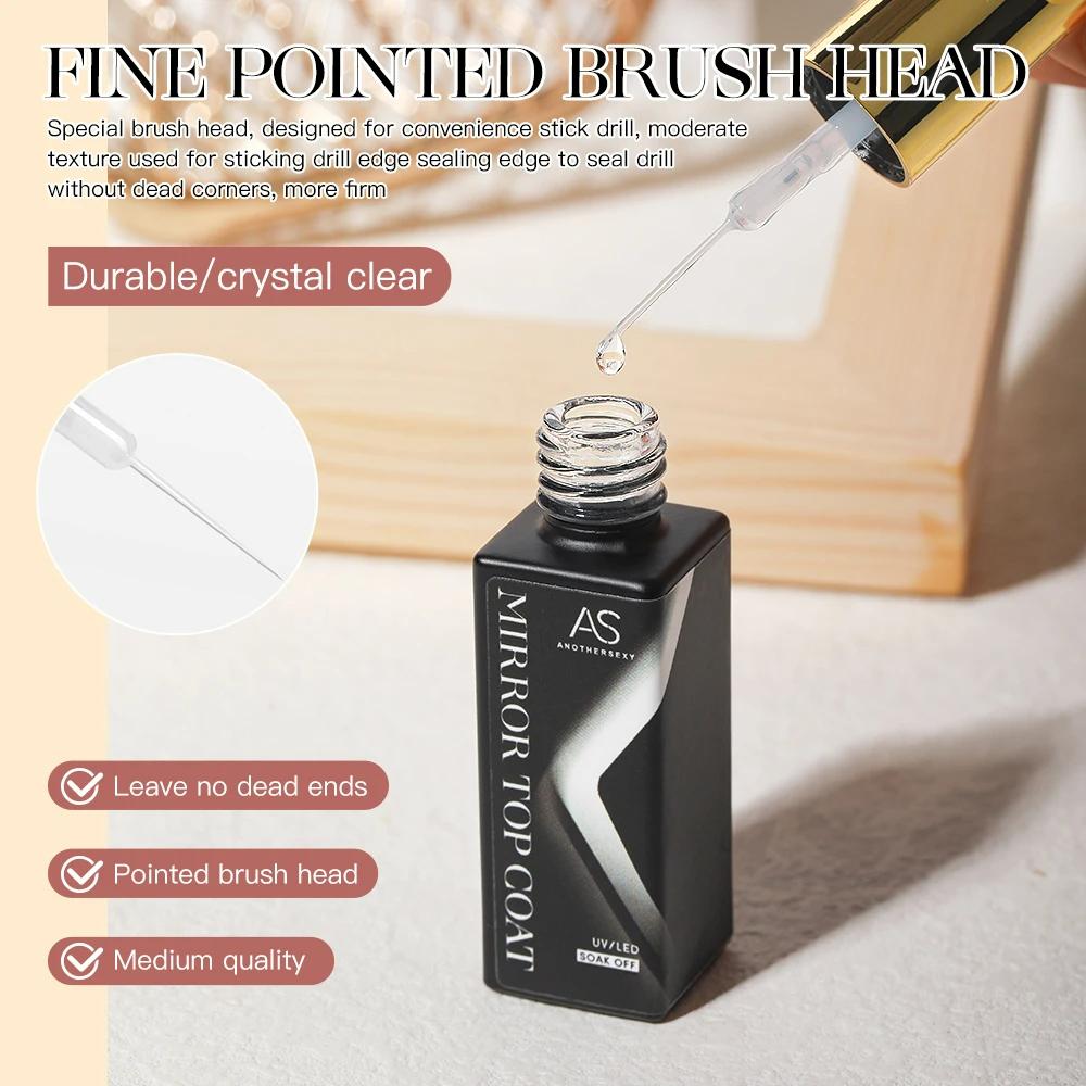 Professional Chrome Mirror Powder Top Coat UV Gel Varnish Semi Permanent Nail Polish Mirror Glitter Powder