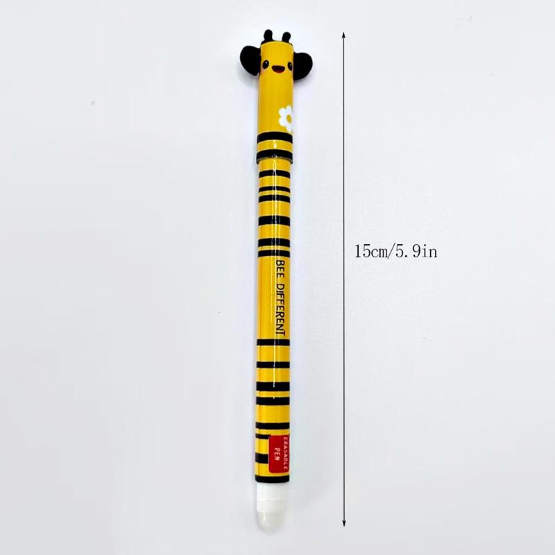 1Pcs Animal Pattern Erasable Gel Pen Cartoon Kids Writing Gel Pens Neutral Pen For Home School Work Students Stationery