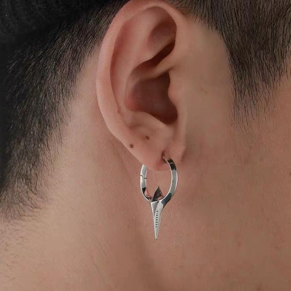 Metal Huggie Earrings Ear Cuff Piercing Earring Hip Hop Jewelry Accessories