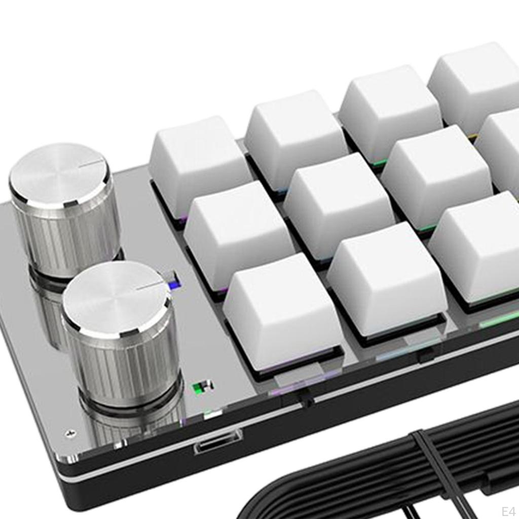 12 Key Mechanical Gaming Keyboard, Keypad Volume Modulation s 2 Knobs DIY