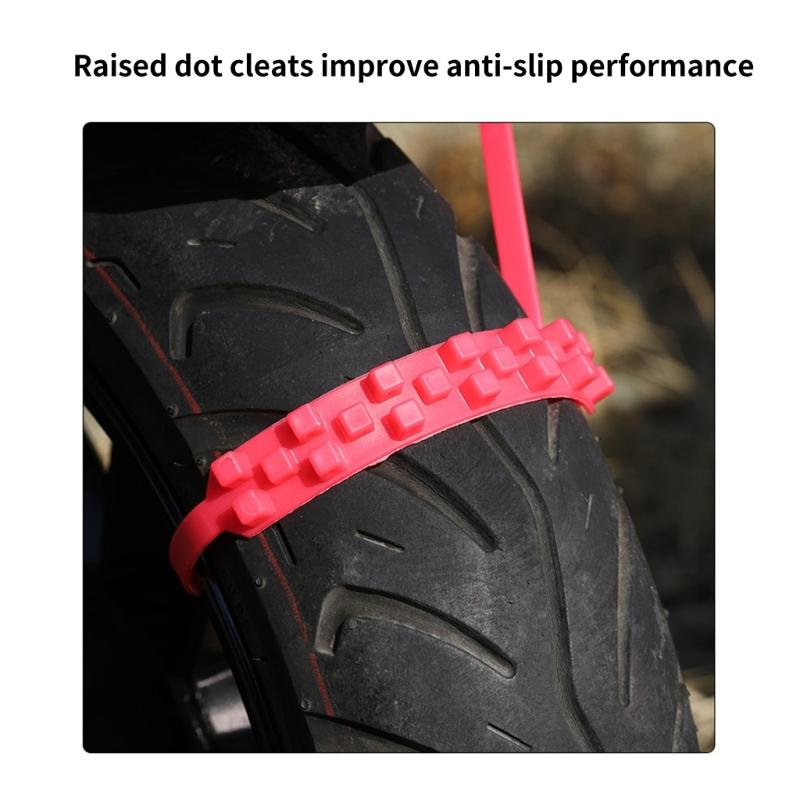 10Pcs Anti Snow Chains Emergency Tyre Wheel Cable Adjustable Anti-Slip Snow Tire Chains for Car SUV Anti Skid Cable Tie