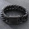 Bracciale Classico da Uomo Larghezza 18MM Opaco Spazzolato Acciaio Inossidabile 316L Catena Maglia Cuban Curb Bracciali Uomo Accessorio Gioiello Maschile
