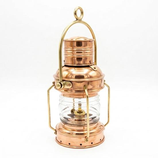 

Copper Brass Ship Lantern Nautical Oil Lamp 35.56 cm Christmas Festive Housewarming Home Office Decor Wedding Anniversary Gift