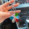 Lady Personalized Keychain With Crystal Floral Design Perfect Accessory For Bag