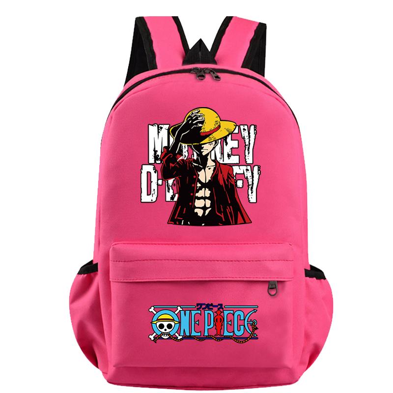 Anime One Piece Bag Large Capacity Sweet Soft Backpack for Boy Girl Children Teenager Back To School Bag Leisure Travel Bag College Canvas Bagpack