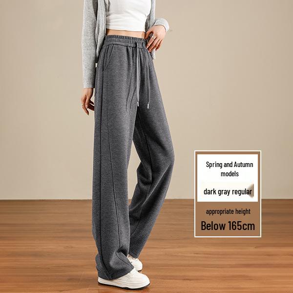 

Woolen Flannel Women s High-Waisted Wide-Leg Pants - Autumn/Winter 2025 Casual Slim Straight Sport Style M