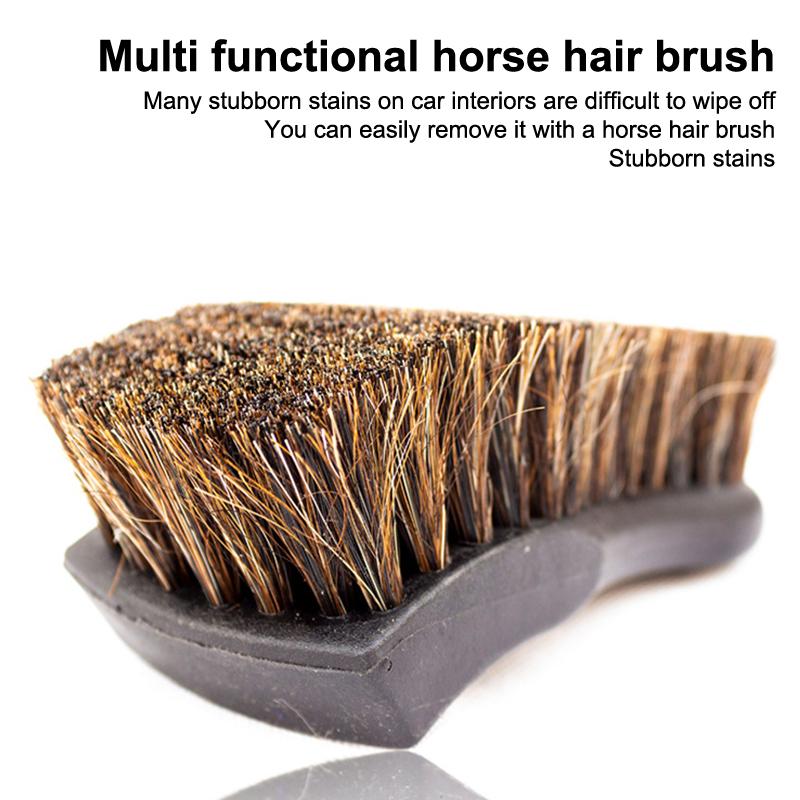 Weiche Rosshaar-Reinigungsbürste Rosshaar-Detailbürste Auto-Innenraum-Detailbürste Auto-Reinigungsbürste Griff-Detailbürste