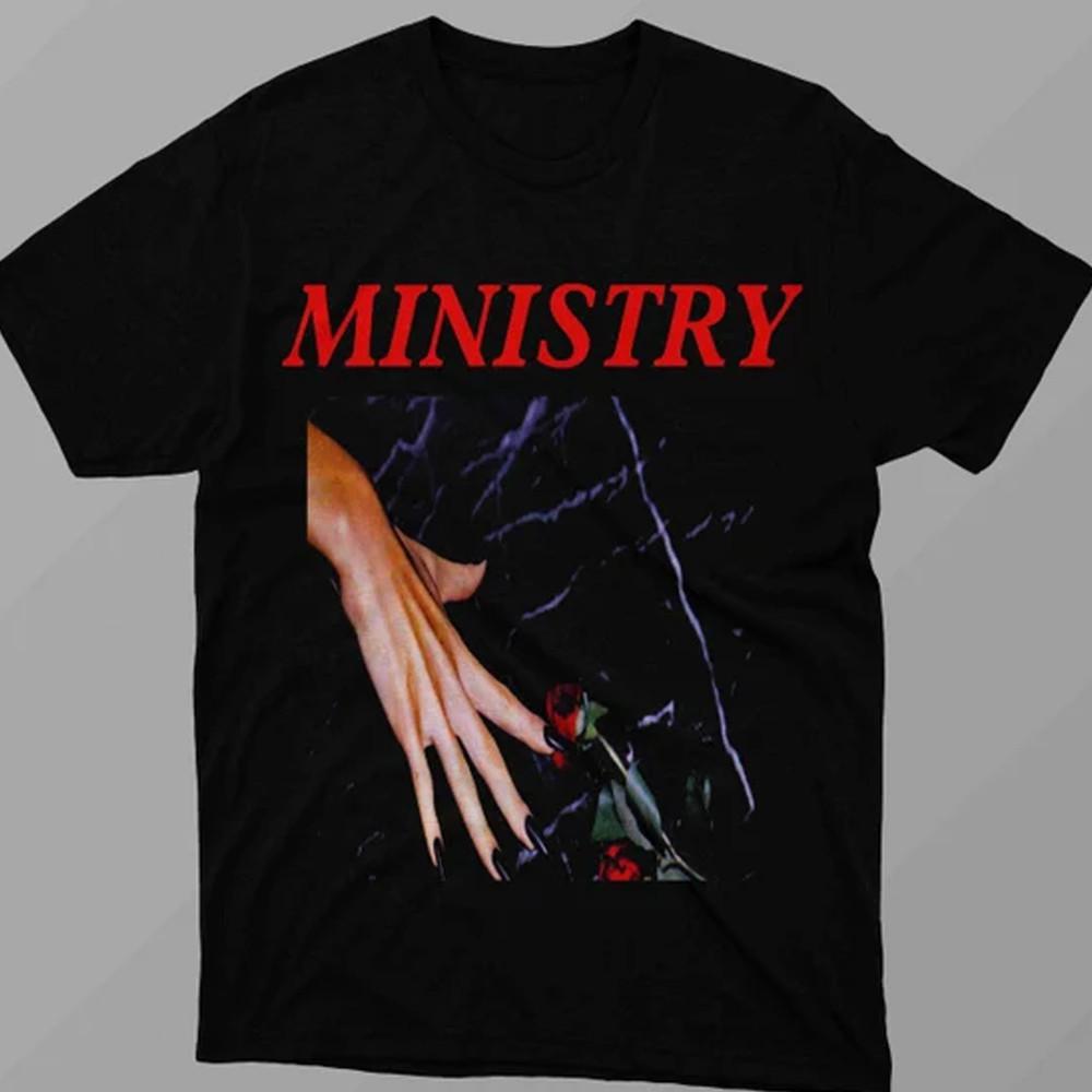 

Ministry band album T-SHIRT black Unisex tee S to 5Xl TA4451 Unisex T-Shirt XXXXL