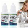 1/2 Pezzi 15ML Liquido di Test in Acciaio Inossidabile, Gocce Identificative Acciaio Inossidabile 200-304, Soluzione di Analisi per Tavola di Test Metalli per Laboratorio Cucina