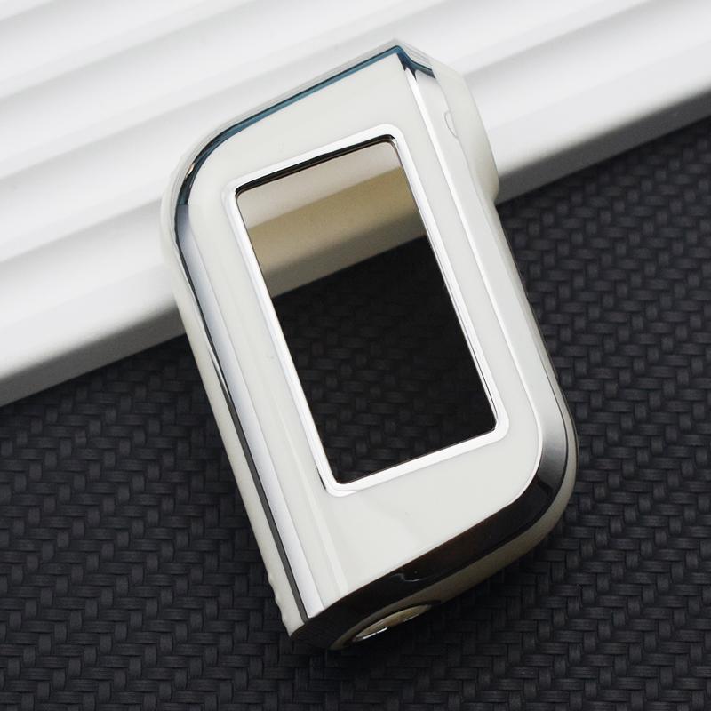 NY TPU Bilnøkkelveske Deksel Skall Fob For A93 A63 Russisk Versjon Toveis Bilalarm LCD Fjernkontroll