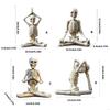 62KD Yogas Skull Figure Decoration Halloweens Decoration Commemorative Gift Holiday Atmospheres Resins Ornaments Crafts Home