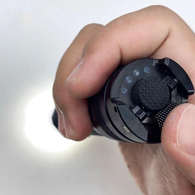 High-Intensity Rechargeable Tactical Flashlight - Super Bright Aluminum Alloy for Outdoor Security and Patrol