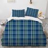 Plaid Duvet Cover Queen Bedding Set for Boys Girls Kids Women Men Modern Geometric Colourful Grid Plaid Polyester Comforter Set