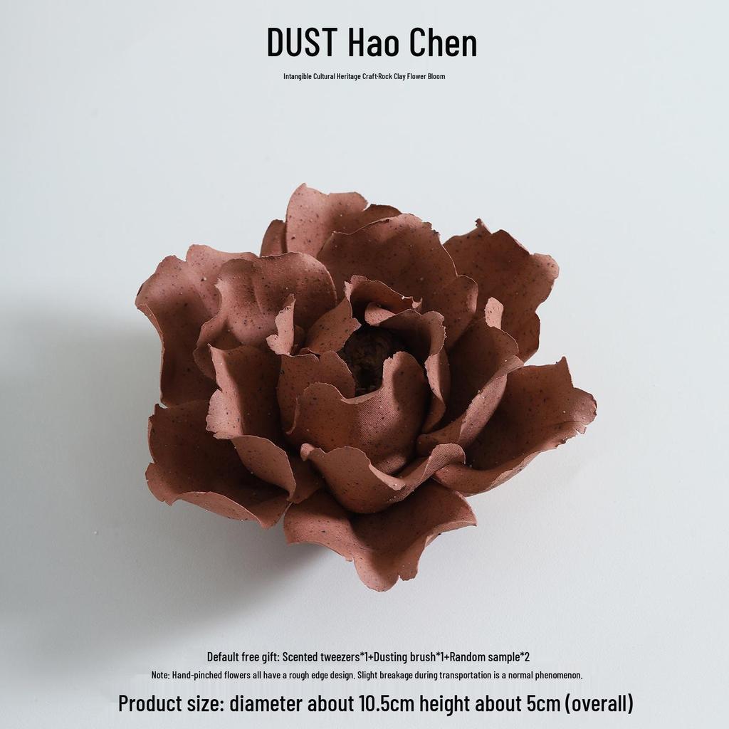 Handmade Ceramic Flower Incense Holder - Chinese Aromatherapy Diffuser Souvenir