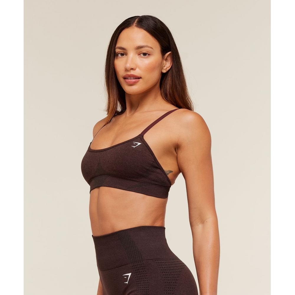Gymshark Vital Sports Bra Rich Maroon Marl B1c5g Nc65