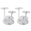 HAMILO Acrylic Display Stand, Jewelry Display Stand, Pedestal, Set of 2