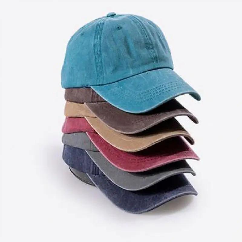 Dámská Pánská Bavlněná Jednobarevná Baseballová Čepice Módní Snapback Klobouk Dámský Venkovní Jednoduchý Praný Vintage Kšiltovka Ležérní Čepice Klobouk Pro Ženy Muže